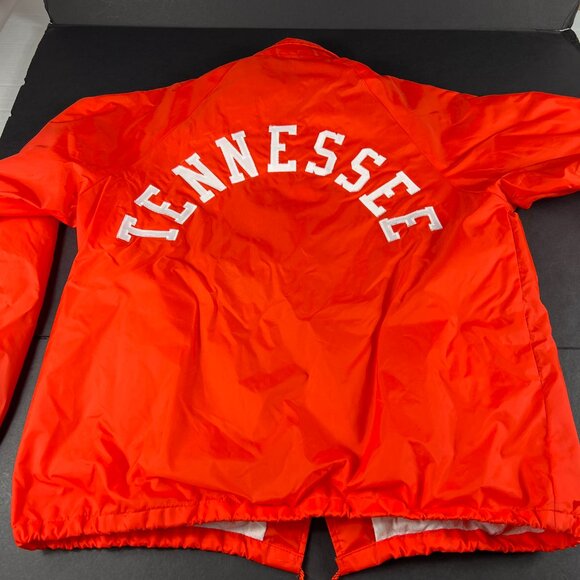 VTG Soffe Tennessee Volunteers Jacket Large Orange Snap Button Lined Windbreaker - Picture 13 of 16